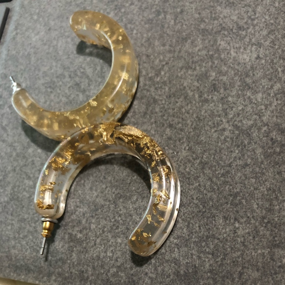 ✨ Gold glitter hoop earrings ✨